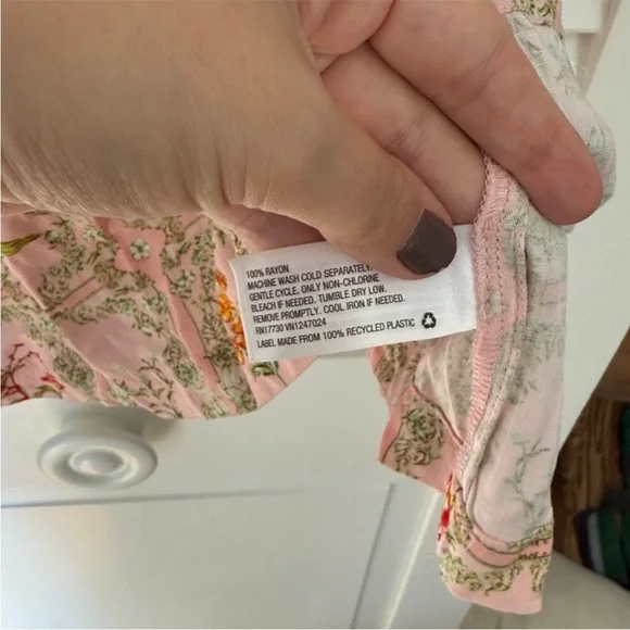 Agua Bendita x Target Pink Floral Smocked Mini Dress Size XL - Picture 4 of 6